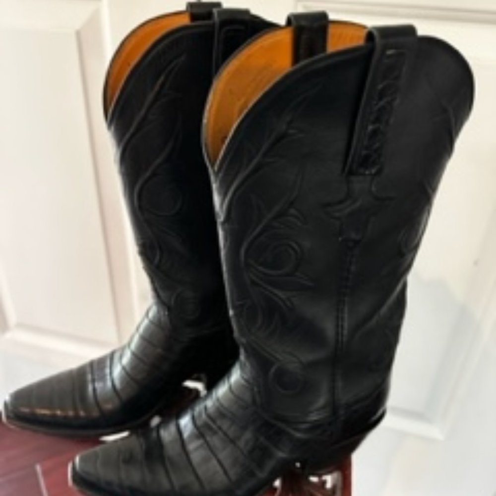 Ultra high-end Alligator and Calf Leather Cowboy Boots